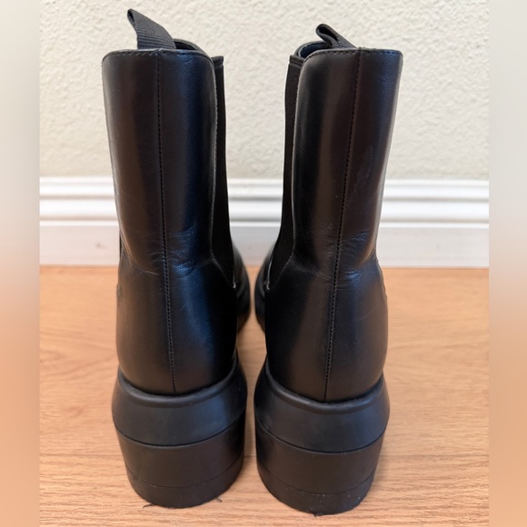 Stuart Weitzman Norah Lug Sole Ankle Boots Black Size 9.5 - Picture 4 of 13